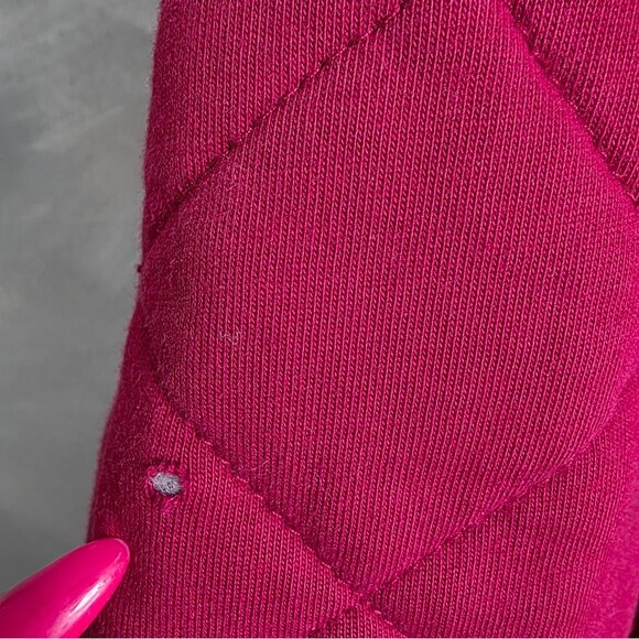 Lauren Ralph Lauren Womens Quilted Jacket Hooded Red Full Zip Cotton XL Barn - Picture 9 of 16